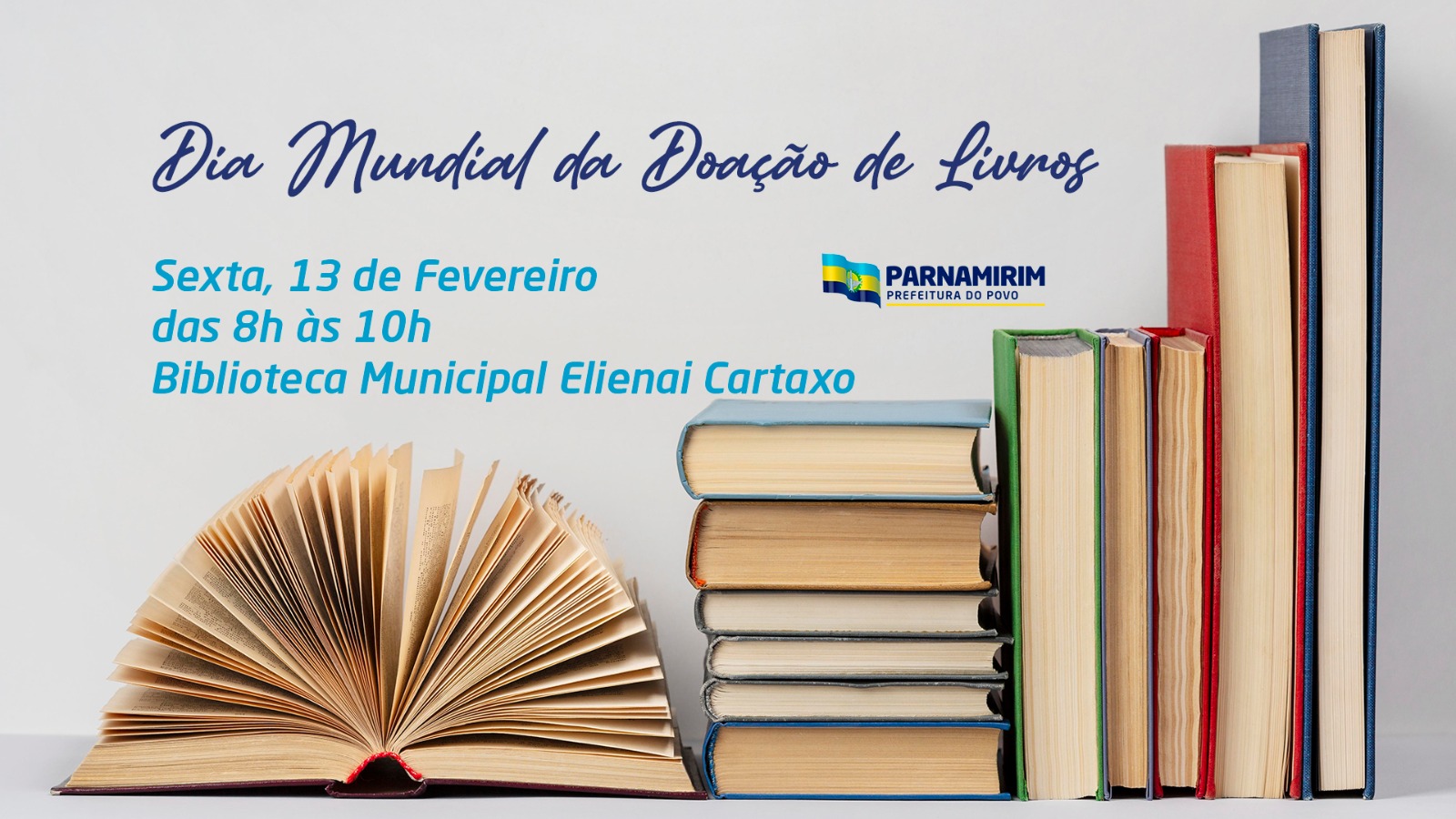Dia Mundial da Doação de Livros terá ação especial em Parnamirim